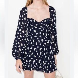 Reformation Cammi Brushstroke 6 Mini Dress